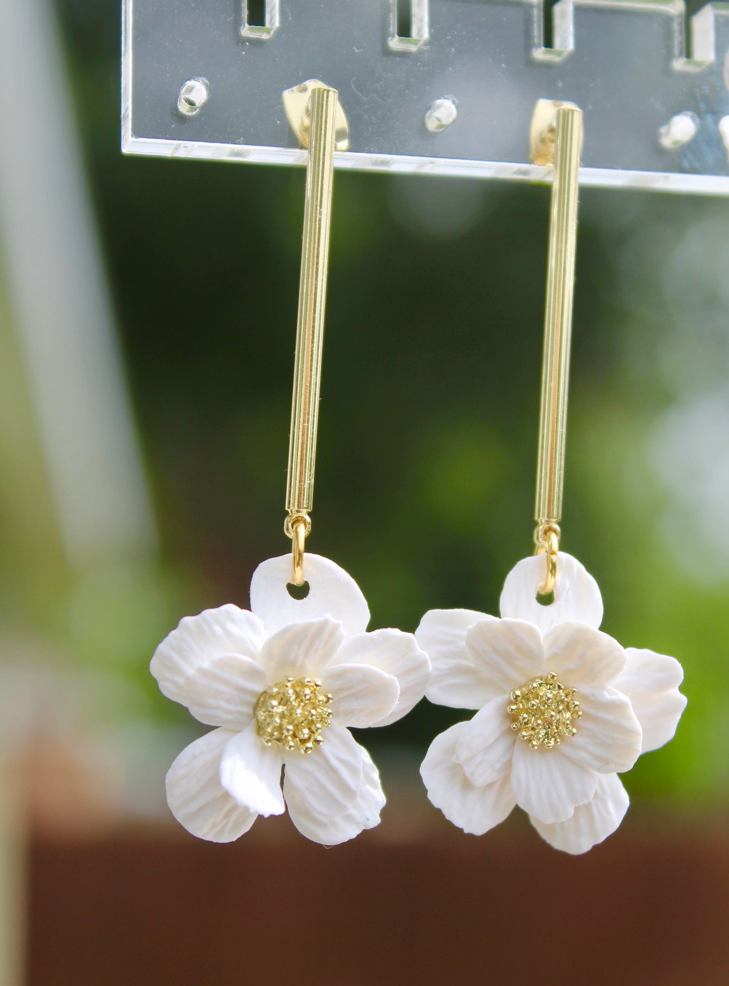 White Flower Dangles