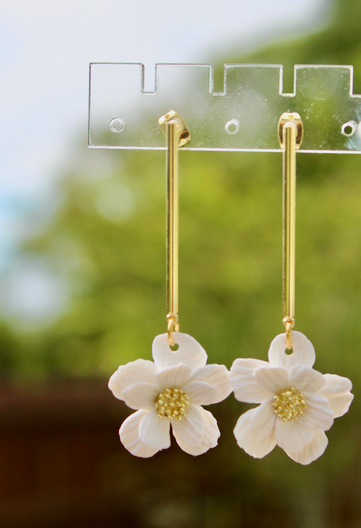 White Flower Dangles