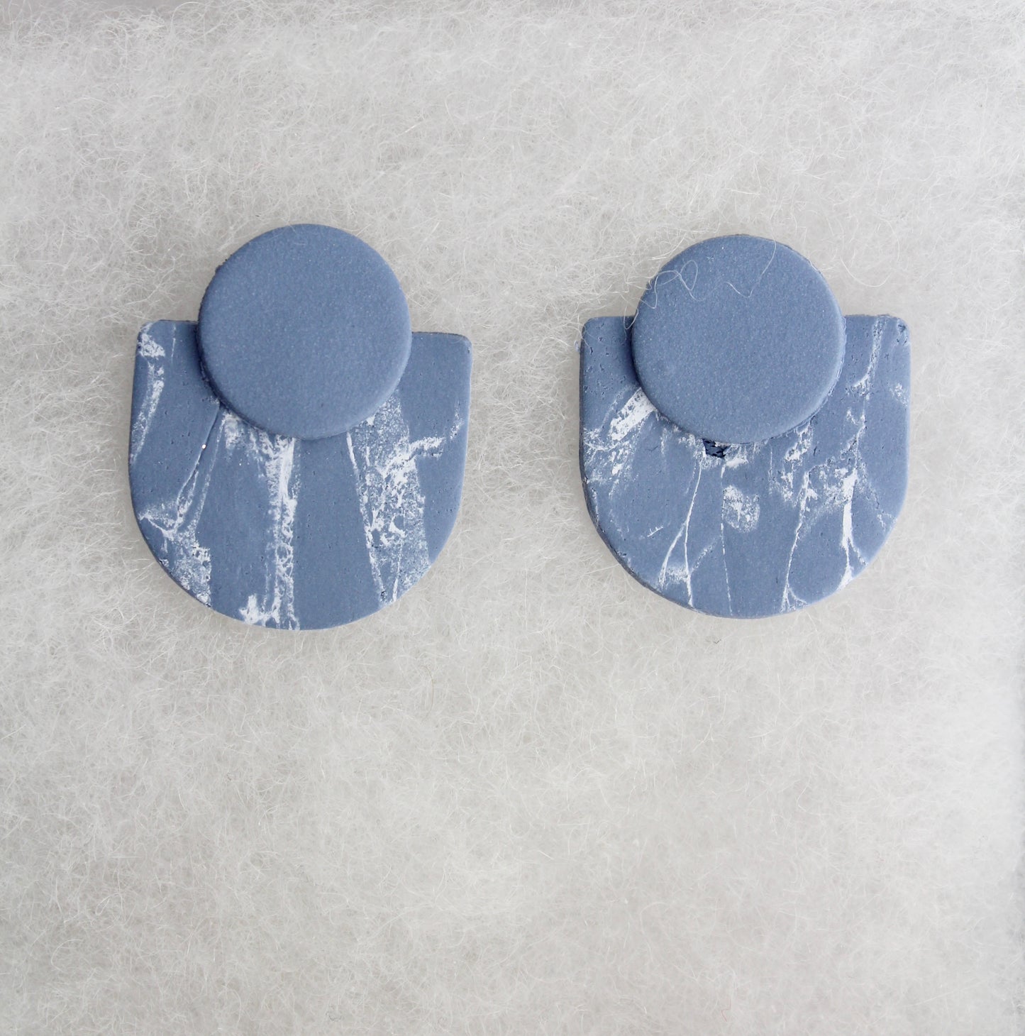 Blue Painted Statement Studs