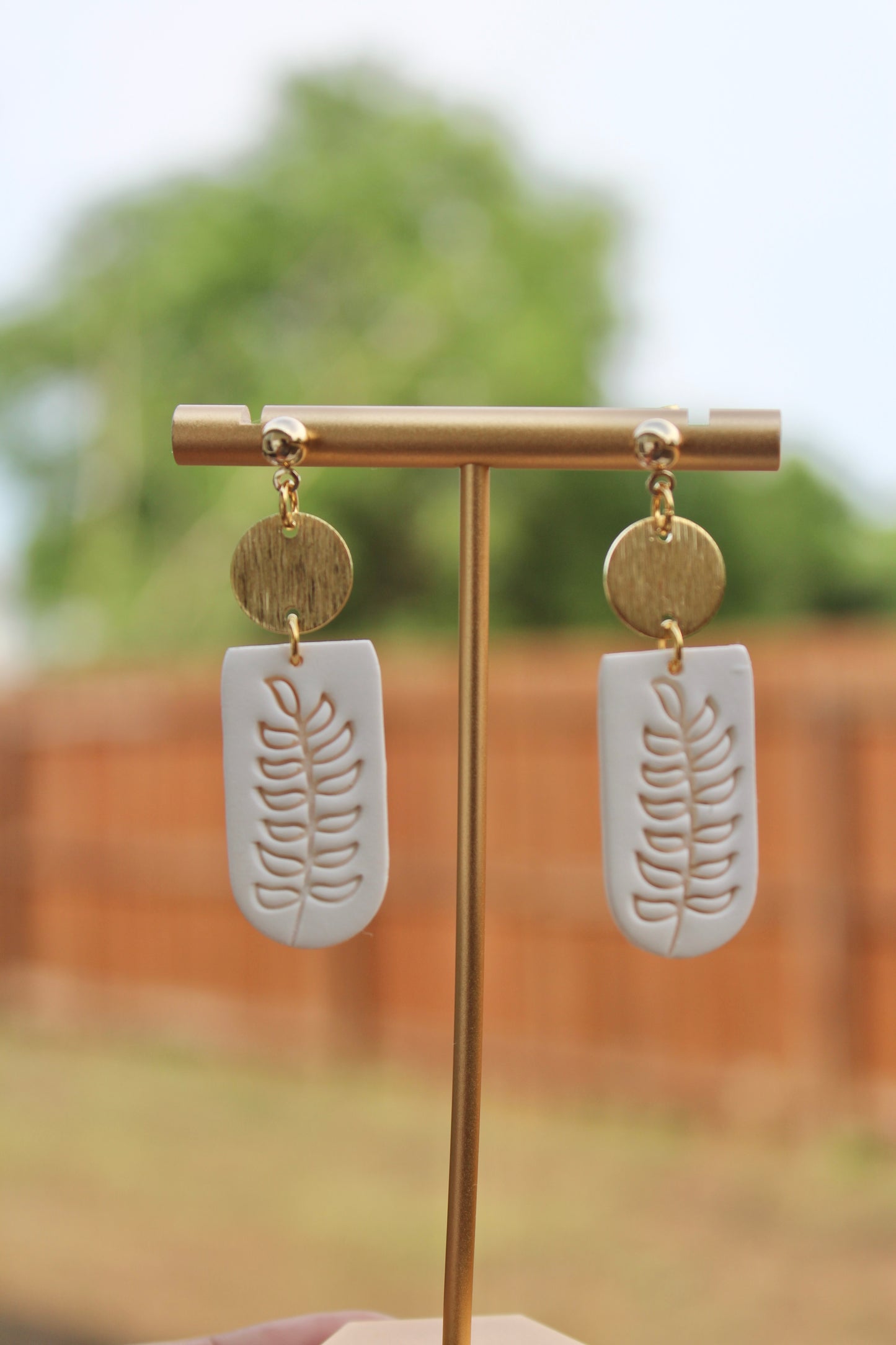 Leaf Embossed Dangles