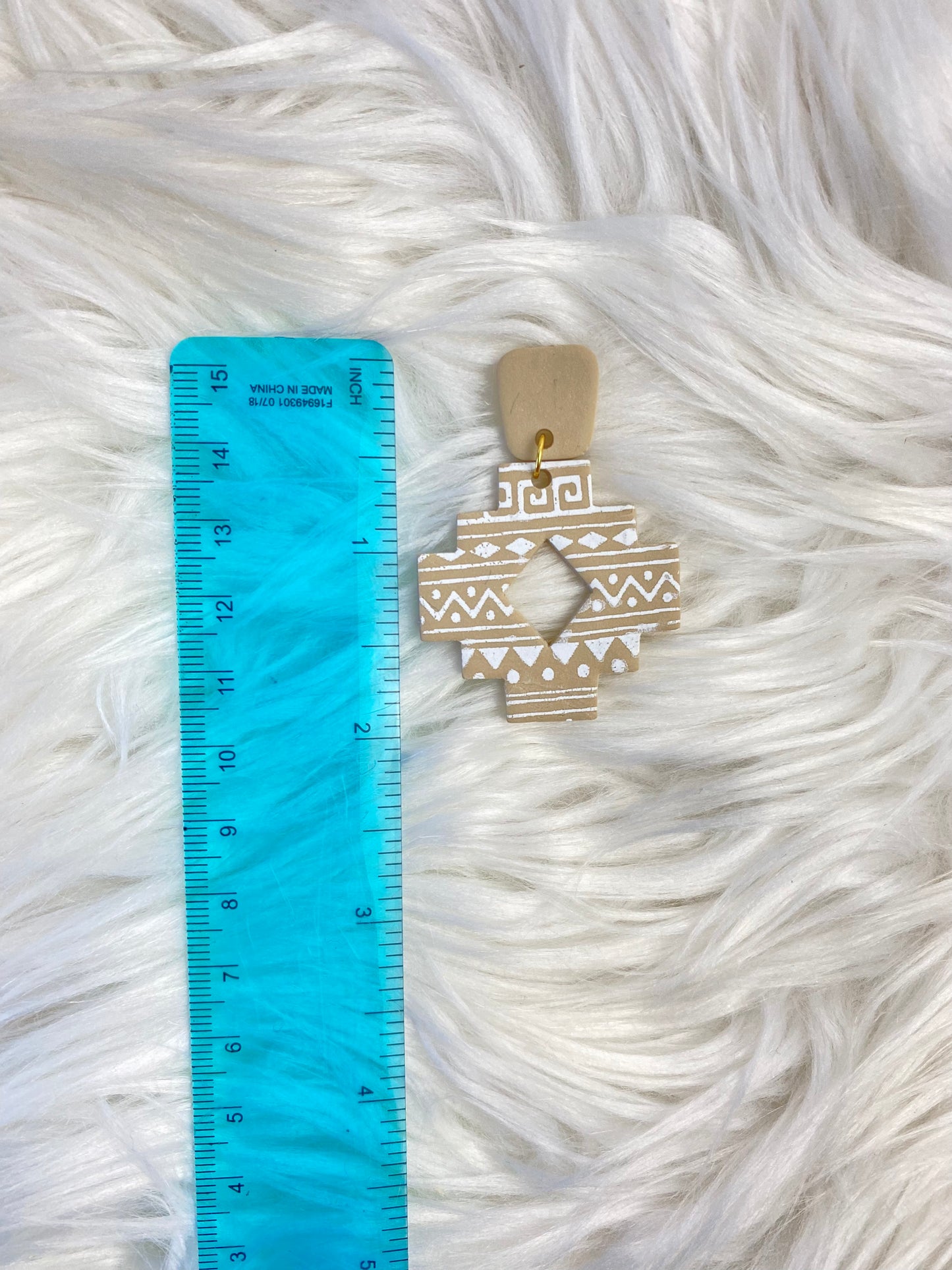 Aztec Printed Dangles