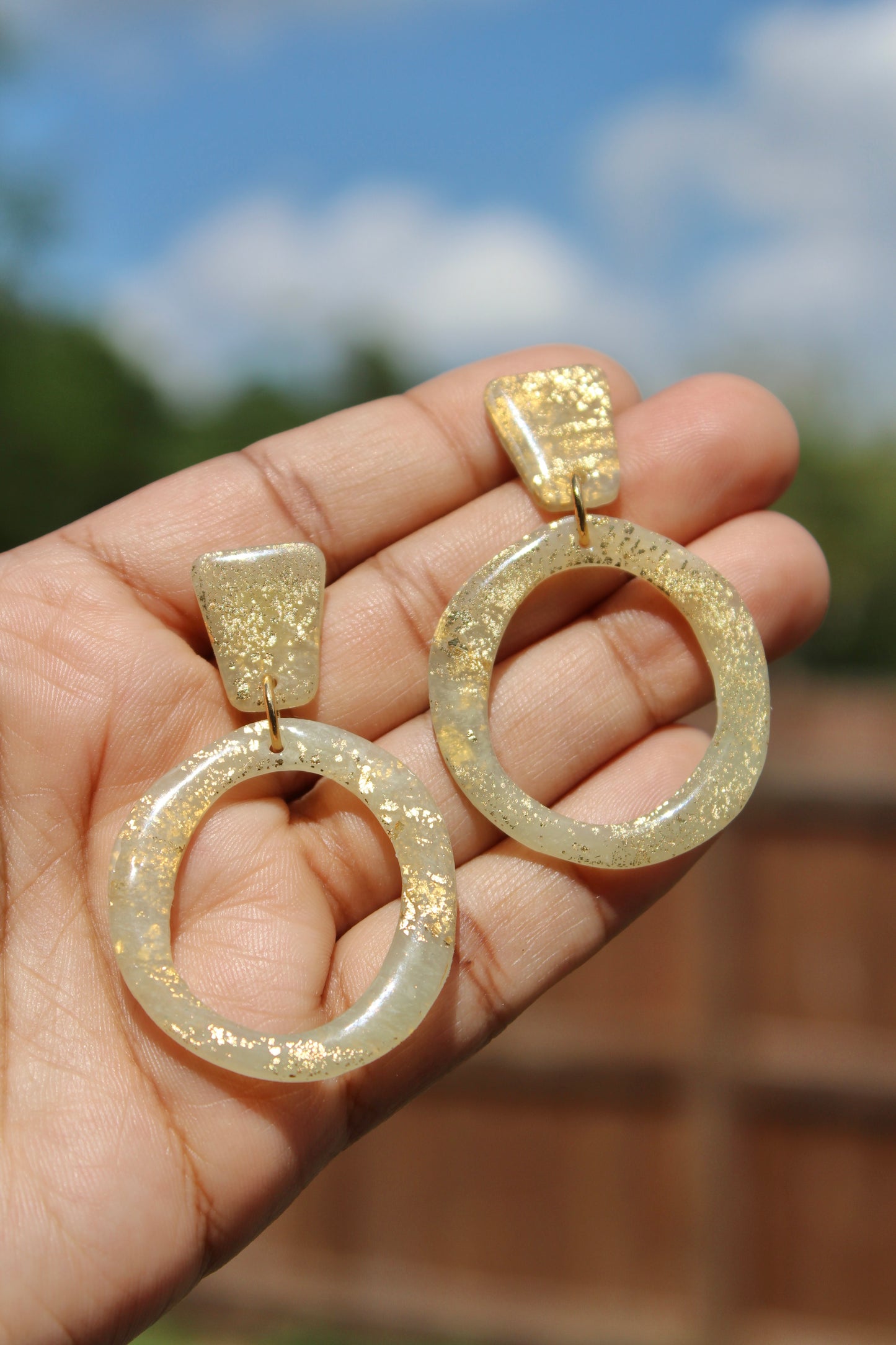 Translucent Jade Hoops